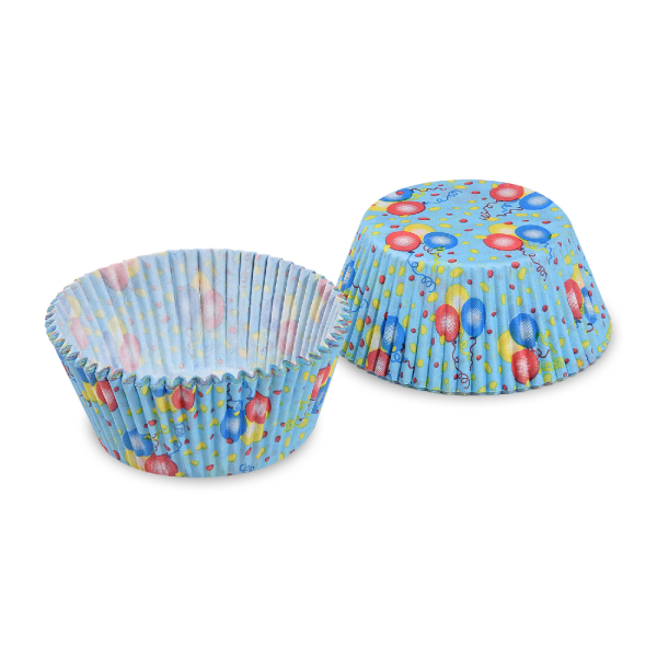 Gebäckkapseln Muffinförmchen | Ø 50x30 mm | Luftballons | (40 Stück)